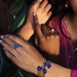 Caroline Svedbom - Armband Isa Guld Blue Combo