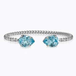 Caroline Svedbom - Armband Mini Drop Rhodium Aquamarine