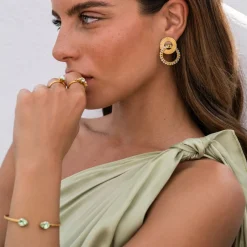 Caroline Svedbom - Armband Petite Drop Rhodium Chrysolite