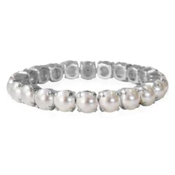 Caroline Svedbom - Armband Gia Stud Pearl Rhodium
