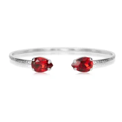Caroline Svedbom - Armband Petite Drop Rhodium Scarlet