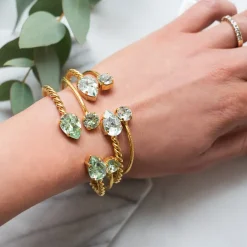 Caroline Svedbom - Armband Mini Drop Guld Chrysolite