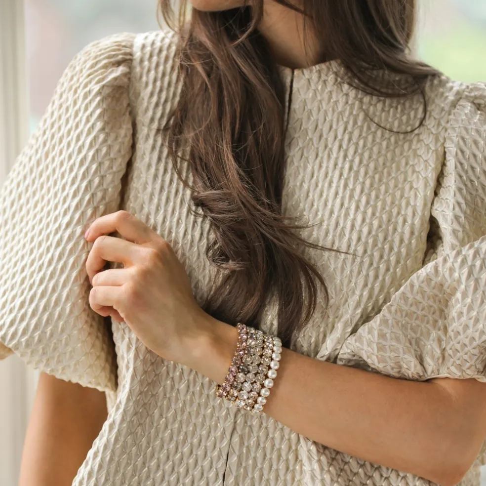 Caroline Svedbom - Armband Gia Stud Guld Silk