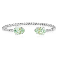 Caroline Svedbom - Armband Mini Drop Rhodium Chrysolite