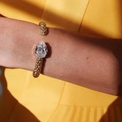 Caroline Svedbom - Armband Classic Rope Guld Crystal