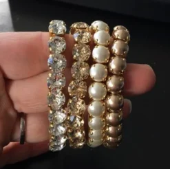 Caroline Svedbom - Armband Gia Stud Guld Crystal