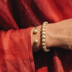 Caroline Svedbom - Armband Classic Stud Petite Pearl Rhodium