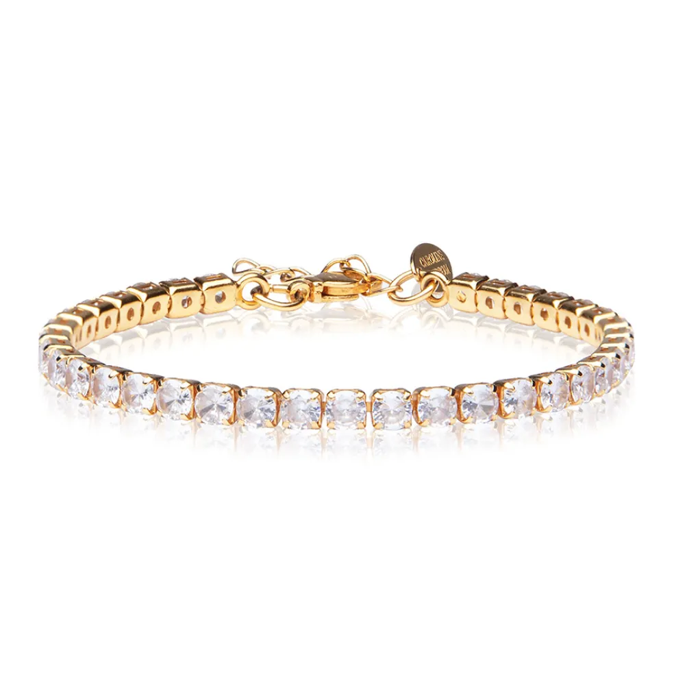 Caroline Svedbom - Armband Zara Guld Crystal