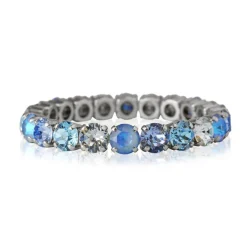 Caroline Svedbom - Armband Gia Stud Rhodium Ocean Blue Combo