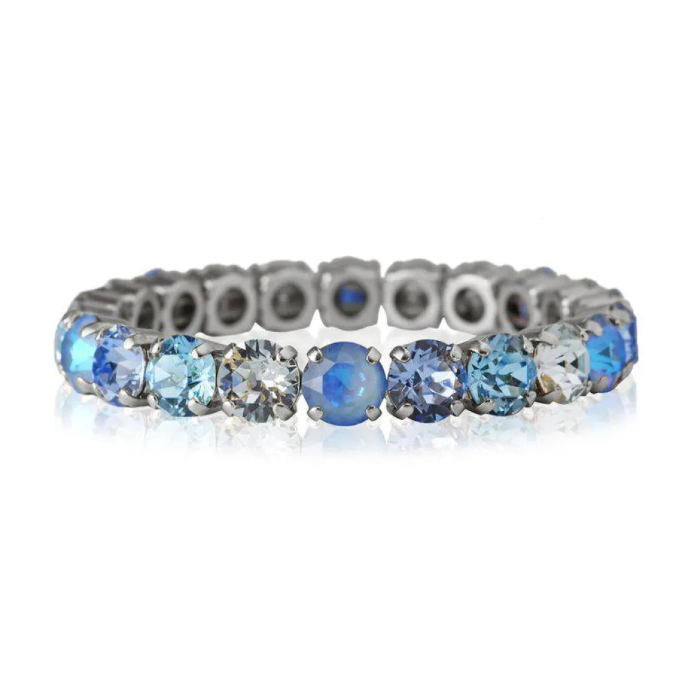 Caroline Svedbom - Armband Gia Stud Rhodium Ocean Blue Combo