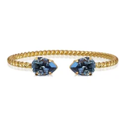 Caroline Svedbom - Armband Mini Drop Guld Denim Blue