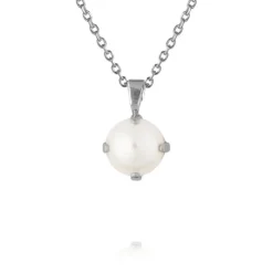 Caroline Svedbom - Halsband Classic Petite Pearl Rhodium