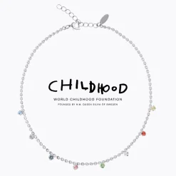 Caroline Svedbom - Halsband Childhood Edition Rainbow Combo Rhodium