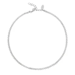 Caroline Svedbom - Halsband Navette Rhodium Crystal