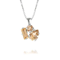 Caroline Svedbom - Halsband Isa Rhodium Peach Combo