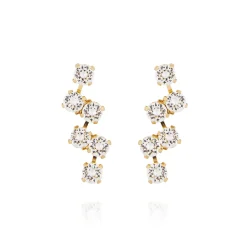 Caroline Svedbom - Örhängen Fiona Guld Crystal