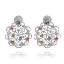 Caroline Svedbom - Örhängen Bohemian Coin Rhodium