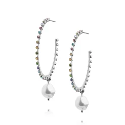 Caroline Svedbom - Örhängen Miro Loop Rhodium