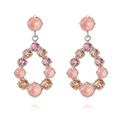 Caroline Svedbom - Örhängen Mini Delia Rhodium Flamingo Combo