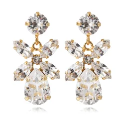 Caroline Svedbom - Örhängen Dione Guld Crystal