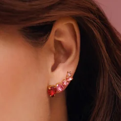 Caroline Svedbom - Örhängen Julie Guld Scarlet Combo