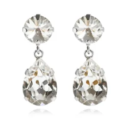 Caroline Svedbom - Örhängen Classic Drop Rhodium Crystal