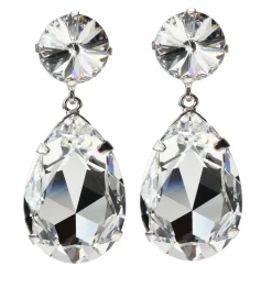 Caroline Svedbom - Örhängen Perfect Drop Rhodium Crystal