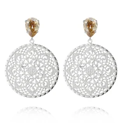 Caroline Svedbom - Örhängen Alexandra Rhodium Golden Shadow