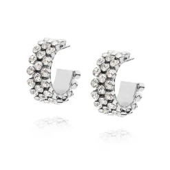 Caroline Svedbom - Örhängen Siri Grande Rhodium Crystal
