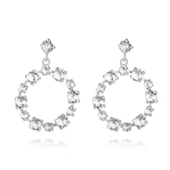 Caroline Svedbom - Örhängen Calanthe Rhodium Crystal