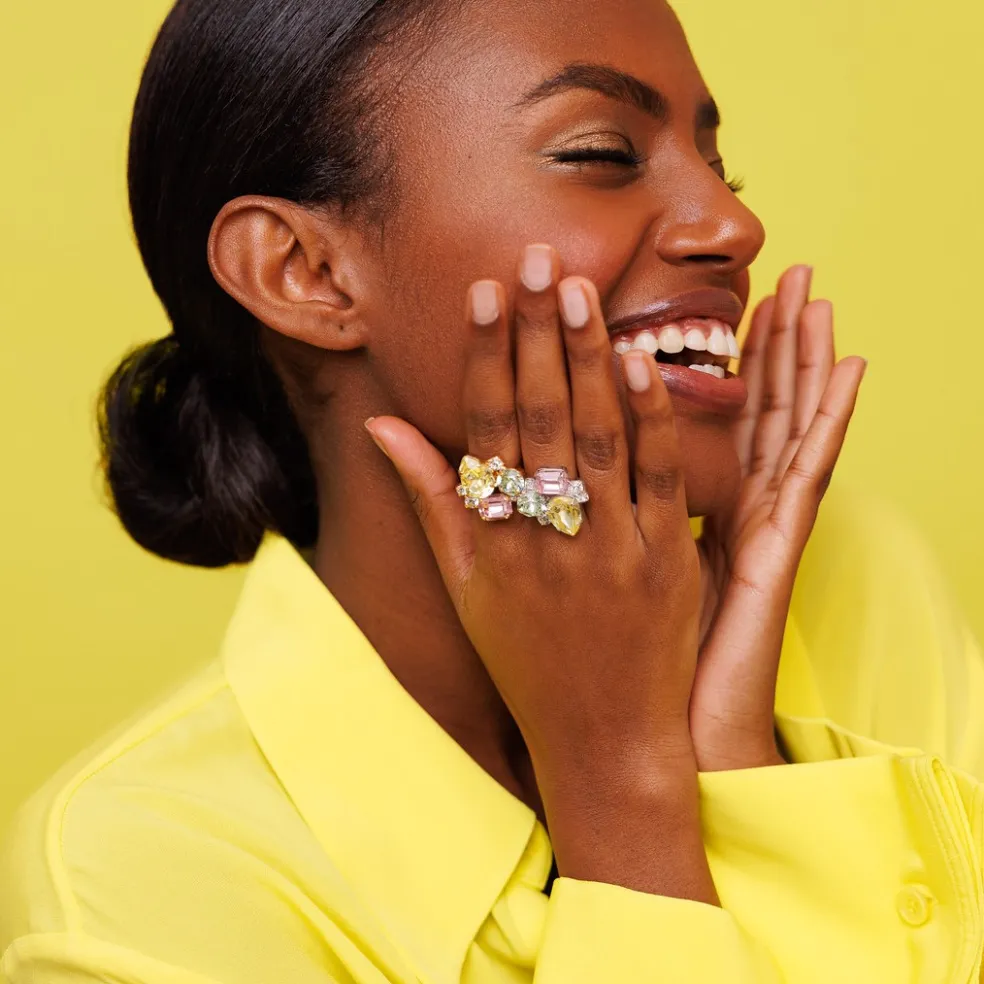 Caroline Svedbom - Ring Angelina Rhodium Summer Combo Limited Edition