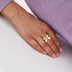 Caroline Svedbom - Ring Butterfly Rhodium Yellow Combo