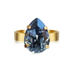 Caroline Svedbom - Ring Mini Drop Guld Denim Blue
