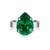 Caroline Svedbom - Ring Mini Drop Rhodium Majestic Green