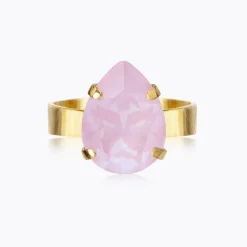 Caroline Svedbom - Ring Mini Drop Guld Soft Pink