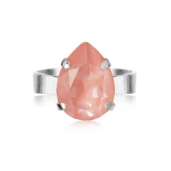 Caroline Svedbom - Ring Mini Drop Rhodium Flamingo