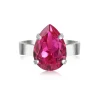 Caroline Svedbom - Ring Mini Drop Rhodium Fuchsia