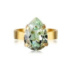 Caroline Svedbom - Ring Mini Drop Guld Chrysolite