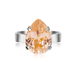 Caroline Svedbom - Ring Mini Drop Rhodium Light Peach