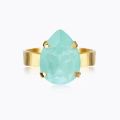 Caroline Svedbom - Ring Mini Drop Guld Soft Mint