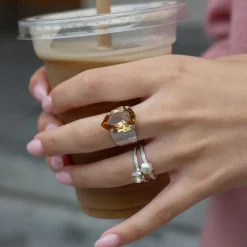 Caroline Svedbom - Ring Natti Pearl Rhodium