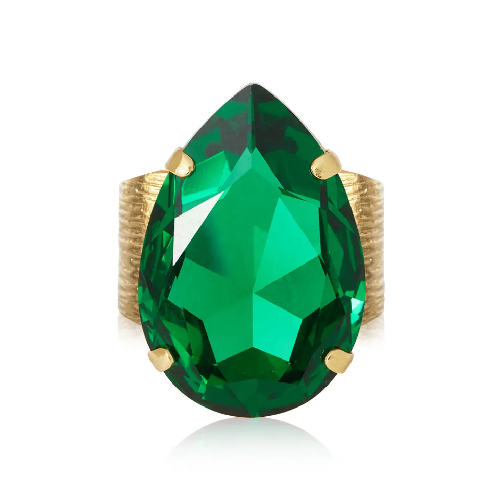 Caroline Svedbom - Ring Perfect Drop Guld Majestic Green