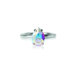 Caroline Svedbom - Ring Petite Drop Rhodium Aurore Boreale Ab