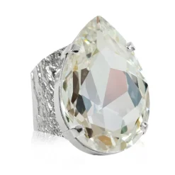 Caroline Svedbom - Ring Perfect Drop Rhodium Crystal