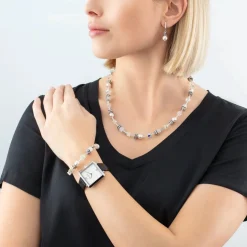 Coeur De Lion - Armband Geocube Pearl Silver