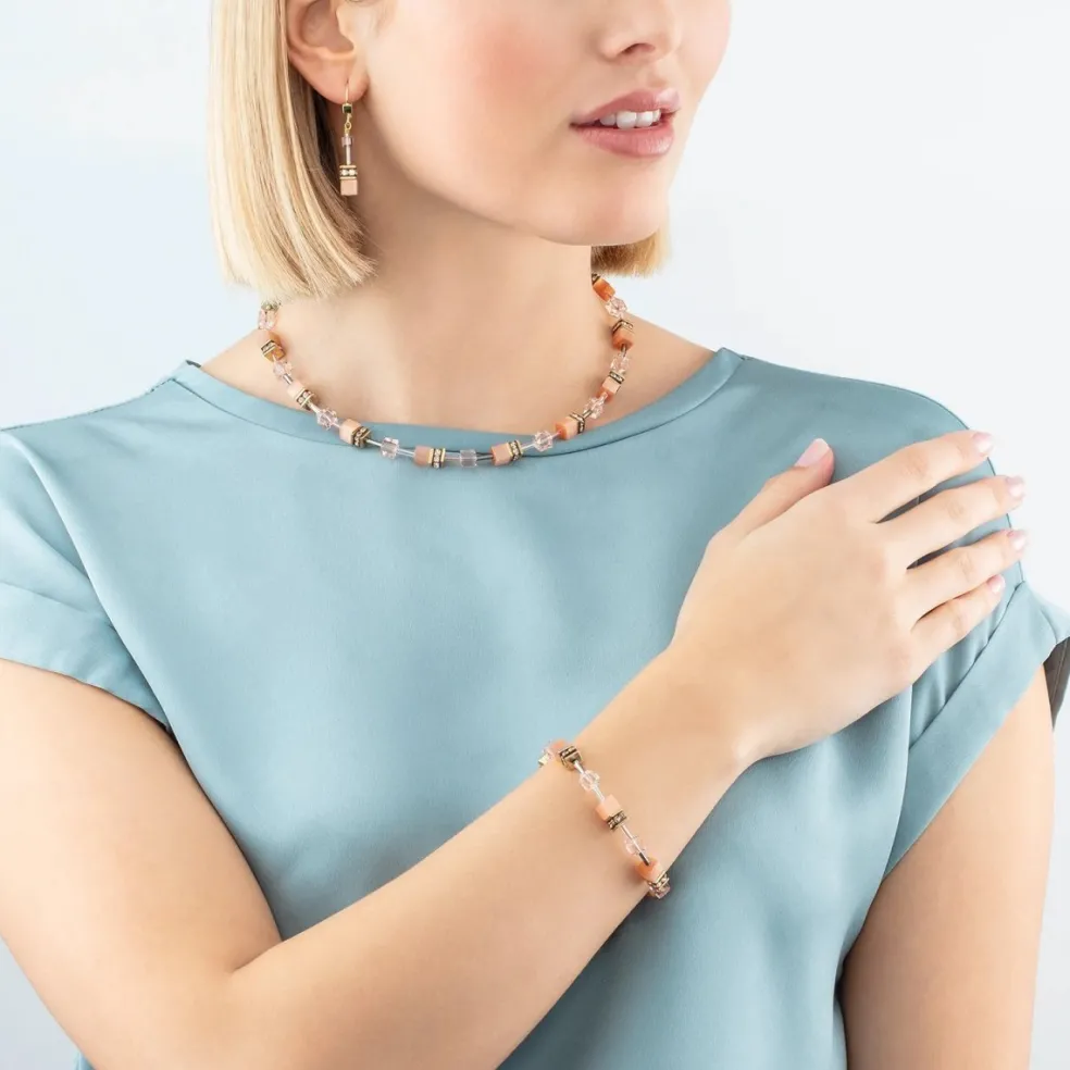 Coeur De Lion - Örhängen Geocube Iconic Apricot Crush