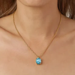Dyrberg/Kern - Halsband Barga Guld Aqua