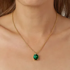 Dyrberg/Kern - Halsband Barga Guld Emerald
