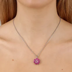 Dyrberg/Kern - Halsband Delise Silver Pink