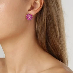 Dyrberg/Kern - Örhängen Aude Silver Pink